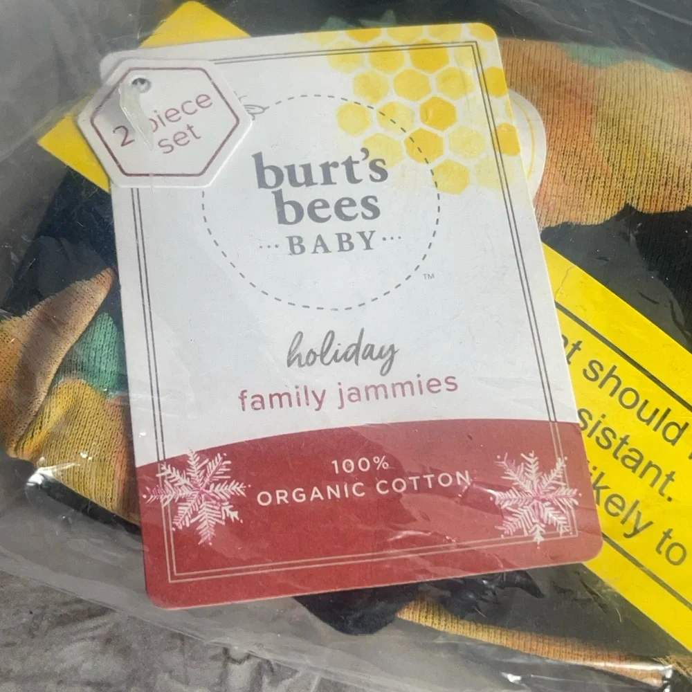 Burt’s Bees Baby Organic Cotton Pumpkin Pajamas Set 12M Holiday Jammies